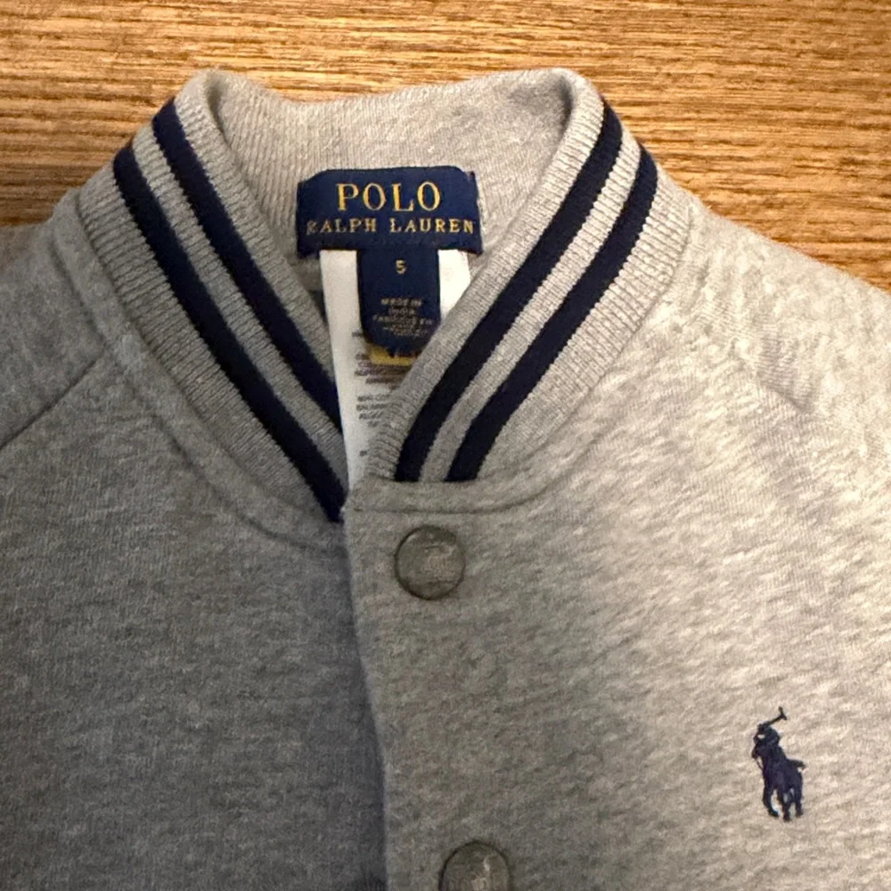 Ralph Lauren Kids Light Gray Sweatshirt Jacket & Joggers Set